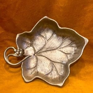 Pewter Leaf Dish